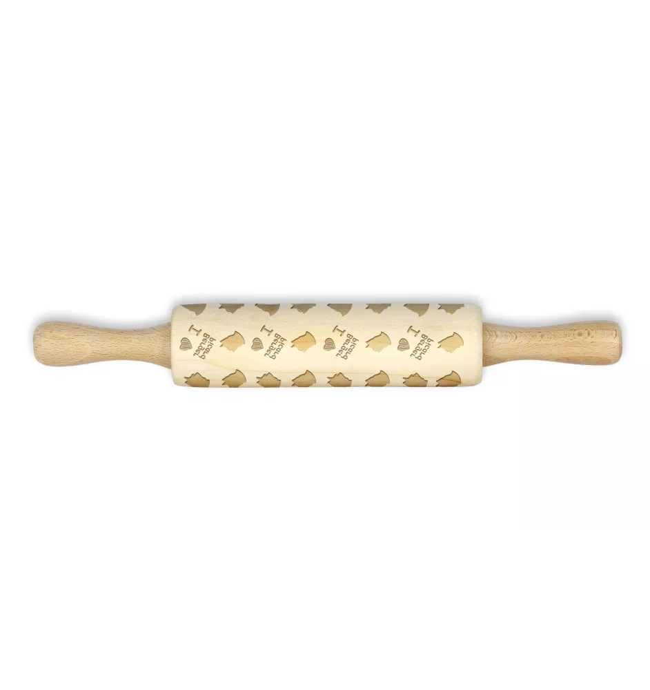 Berger de Picardie, Berger Picard - kleiner Nudelholz mit Hundemuster, Nudelholz für Kinder, Verzierung von Keramikton von Art-Dog.