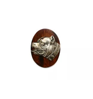 Pit Bull, American Pit Bull Terrier, Pitbull, APBT - Hundeausstellungsbrosche, Startnummernclip, Hundeanstecker von Art-Dog