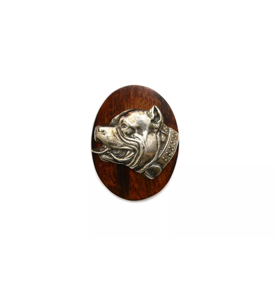 Pit Bull, American Pit Bull Terrier, Pitbull, APBT - Hundeausstellungsbrosche, Startnummernclip, Hundeanstecker von Art-Dog