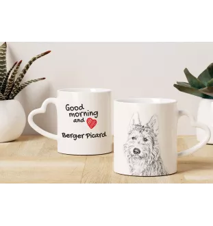 Berger de Picardie, Berger Picard - Tasse mit Hund, entzückende Tasse mit herzförmigem Henkel, universelles Geschenk der Marke Art-Dog