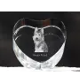 Picardy Sheepdog, Berger Picard, Picardy Shepherd - a photo of a dog in crystal, crystal heart, unique photo frame from the Art-Dog brand