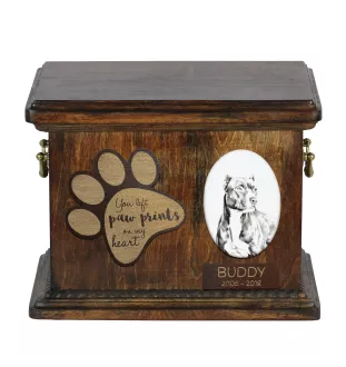 Pit Bull, American Pit Bull Terrier, Pitbull, APBT - urne pour cendres de chien, urne personnalisée avec photo, urne avec photo de chien de la marque Art-Dog