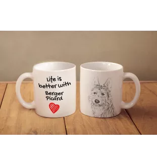 Picardy Sheepdog, Berger Picard, Picardy Shepherd - cup with a dog, cup with a photo, personalized gift from the Art-Dog brand