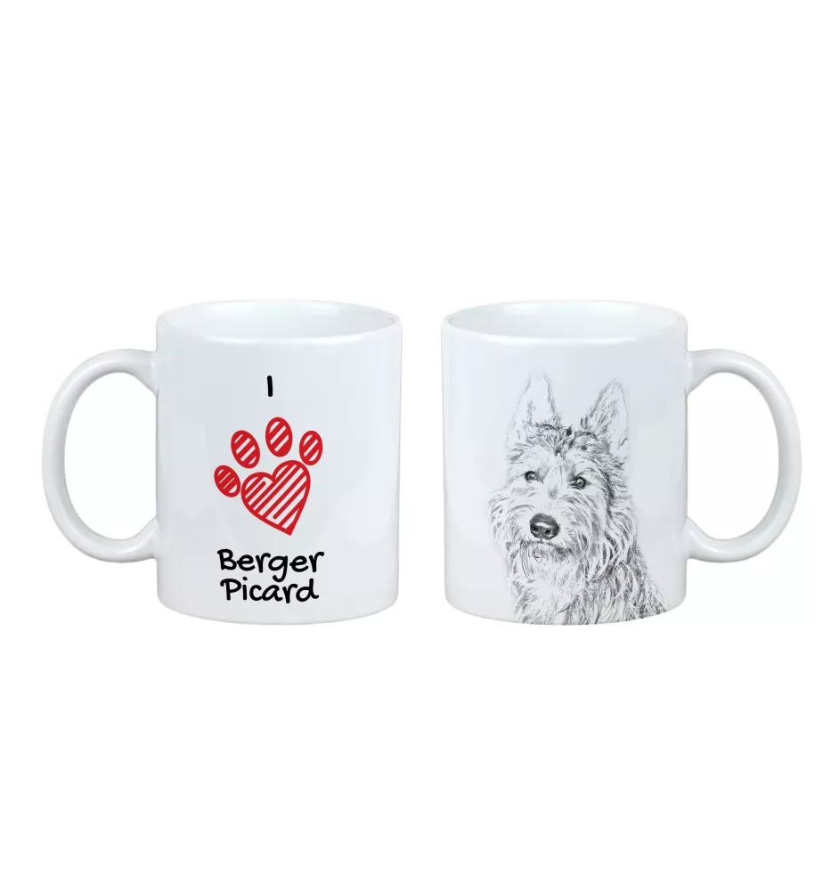 Picardy Sheepdog, Berger Picard, Picardy Shepherd - cup with a dog, cute cup with graphics, a gift with your photo from the Art-Dog brand