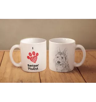 Picardy Sheepdog, Berger Picard, Picardy Shepherd - cup with a dog, cute cup with graphics, a gift with your photo from the Art-Dog brand