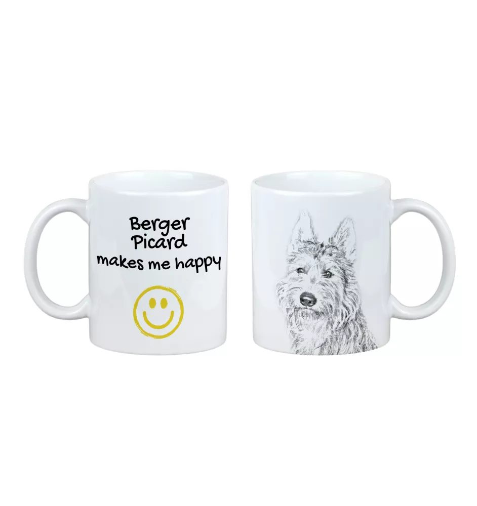 Berger de Picardie, Berger Picard - tasse avec chien, une tasse joyeuse pour les amoureux des chiens, un cadeau personnalisé de la marque Art-Dog