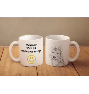 Picardy Sheepdog, Berger Picard, Picardy Shepherd - cup with a dog, cheerful cup for a dog lover, personalized gift from the Art-Dog brand