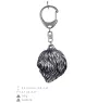 Polish Lowland Sheepdog, PON, Valee Sheepdog - Silver-plated key ring with dog, handbag decoration, backpack pendant by Art-Dog brand