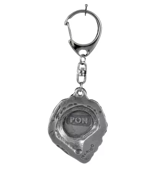 Polish Lowland Sheepdog, PON, Valee Sheepdog - Silver-plated key ring with dog, handbag decoration, backpack pendant by Art-Dog brand