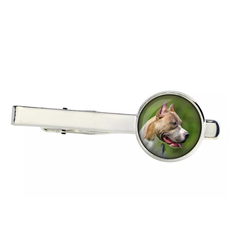 Pit Bull, American Pit Bull Terrier, Pitbull Terrier, APBT - tie clip, ornament, jewelry for an evening outfit by Art-Dog