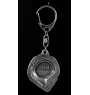 Polish Lowland Sheepdog, PON, Valee Sheepdog - Silver-plated key ring with dog, handbag decoration, backpack pendant by Art-Dog brand