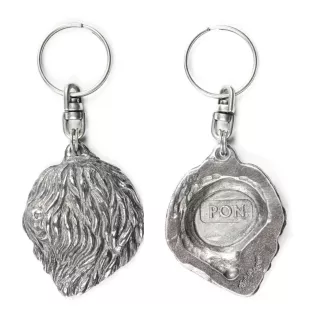 Berger polonais de plaine - Pendentif chien argenté, décoration de sac à main, pendentif sac à dos par la marque Art-Dog