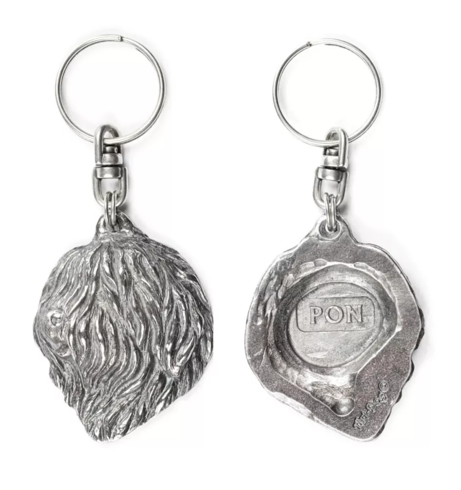 Berger polonais de plaine - Pendentif chien argenté, décoration de sac à main, pendentif sac à dos par la marque Art-Dog