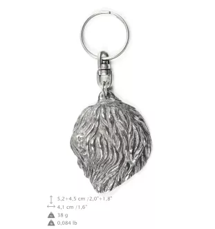 Berger polonais de plaine - Pendentif chien argenté, décoration de sac à main, pendentif sac à dos par la marque Art-Dog