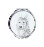 Berger de Picardie, Berger Picard - miroir de poche avec chien, miroir personnalisé pour sac à main, miroir compact avec impression de la marque Art-Dog