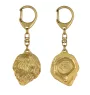 Polish Lowland Sheepdog, PON, Valee Sheepdog - Gilded key ring with dog, handbag decoration, luxury accessory by Art-Dog brand