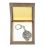 Polish Lowland Sheepdog, PON, Valee Sheepdog - Silver-plated key ring with a dog in a gift box, handbag decoration, backpack pendant by Art-Dog brand