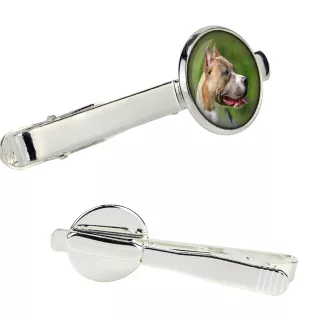Pit Bull, American Pit Bull Terrier, Pitbull Terrier, APBT - tie clip in a box, stylish tie, personalized jewelry from the Art-Dog brand
