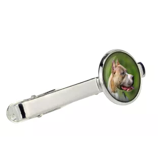 Pit Bull, American Pit Bull Terrier, Pitbull Terrier, APBT - cufflinks and tie with your photo, a suit decoration, men's jewelry from the Art-Dog brand.