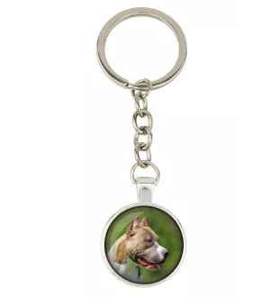 Pit Bull, American Pit Bull Terrier, Pitbull Terrier, APBT - keychain in a box, own photo, keychain pendant from Art-Dog brand