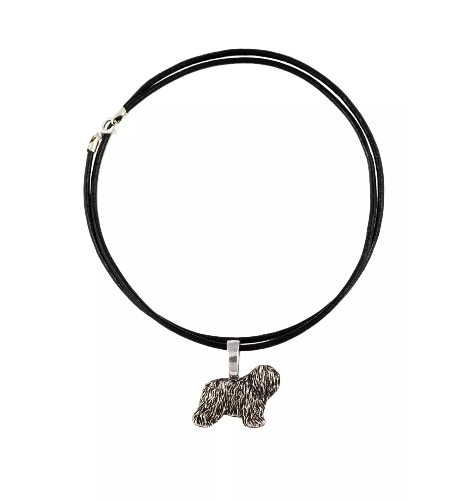 Polnischer Niederungshütehund, PON I - Hundehalsband, versilberter Anhänger für den Hundeliebhaber, dezenter Schmuck von Art-Dog