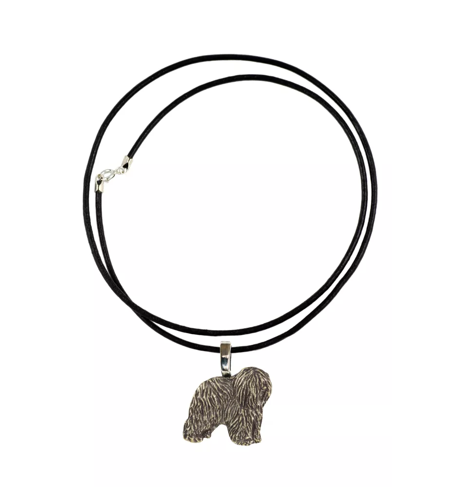 Polnischer Niederungshütehund, PON II - Hundehalsband, versilberter Anhänger für den Hundeliebhaber, dezenter Schmuck von Art-Dog