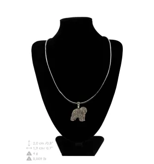 Polish Lowland Sheepdog, PON, Valee Sheepdog II - Dog necklace, silver-plated pendant for the dog lover, subtle jewellery by Art-Dog