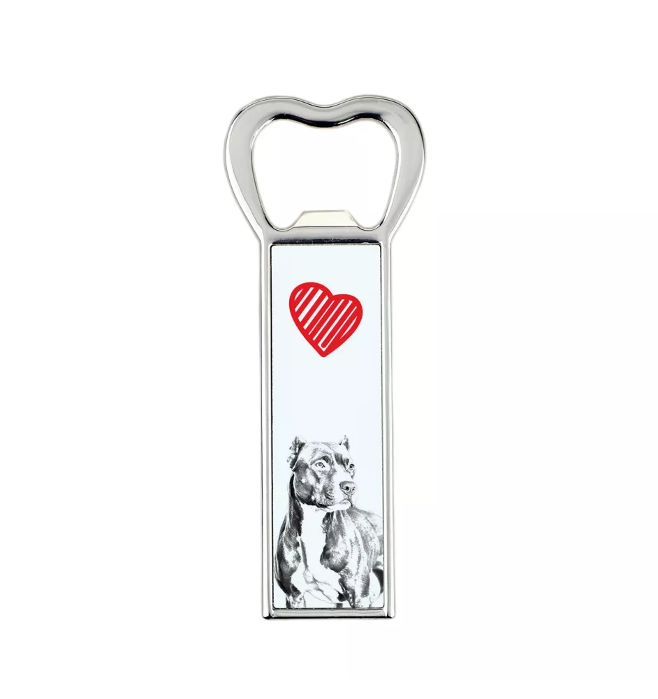 Pit Bull, American Pit Bull Terrier, Pitbull, APBT - ouvre-bouteille avec chien, ouvre-bouteille personnalisé pour réfrigérateur, cadeau unique pour homme de la marque Art-Dog