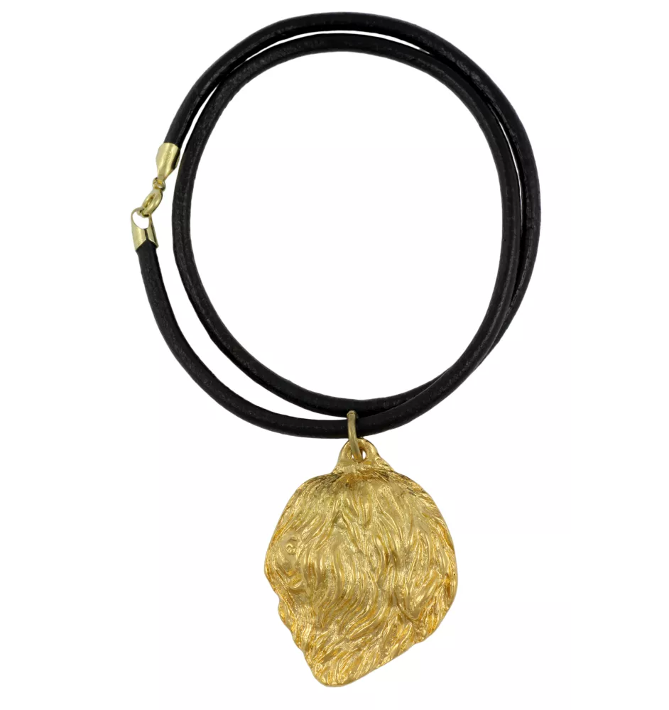 Berger polonais de plaine - Collier pour chien, pendentif plaqué or pour fan de chien, bijoux uniques de la marque Art-Dog