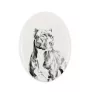 Pit Bull, American Pit Bull Terrier, Pitbull, APBT - Gedenktafel mit einem Foto eines Hundes, Grabplatte mit Druck, personalisierte ovale Platte der Marke Art-Dog