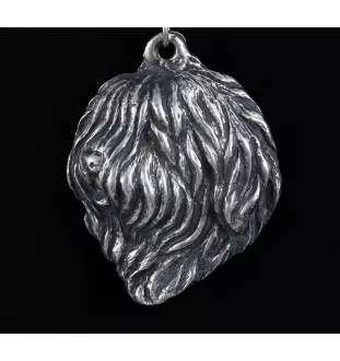 Berger polonais de plaine - Collier de chien dans une boîte cadeau, médaillon argenté pour fan de chien, pendentif remarquable de la marque Art-Dog