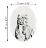 Pit Bull, American Pit Bull Terrier, Pitbull, APBT - Gedenktafel mit einem Foto eines Hundes, Grabplatte mit Druck, personalisierte ovale Platte der Marke Art-Dog