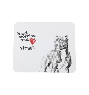 Pit Bull, American Pit Bull Terrier, Pitbull, APBT - tapis de souris personnalisé avec impression, tapis de souris personnalisé avec chien, accessoire unique pour employé de bureau de la marque Art-Do