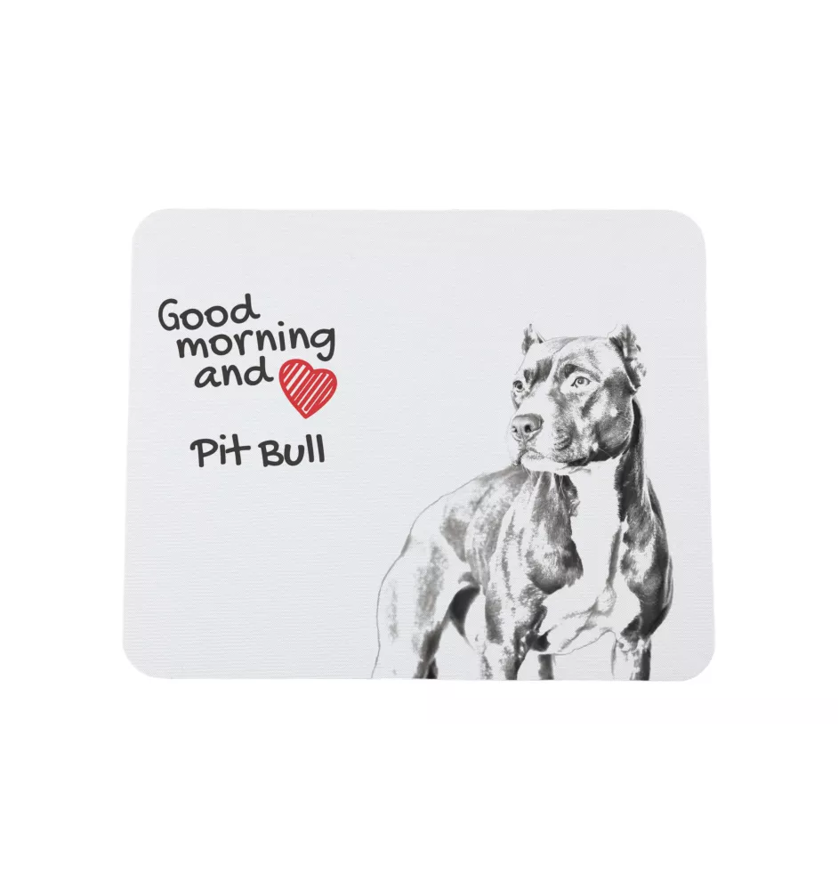 Pit Bull, American Pit Bull Terrier, Pitbull Terrier, APBT - mouse pad with print, personalized dog-themed mouse pad, unique gadget for an office worker by Art-Dog brand