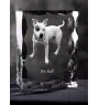 Pit Bull, American Pit Bull Terrier, Pitbull Terrier, APBT - crystal with a picture of a dog, glass statuette with a picture, unique frame with a picture from Art-Dog brand