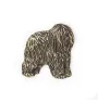 Polish Lowland Sheepdog, PON, Valee Sheepdog II  - Silver-plated dog brooch, elegant pin, jacket lapel decoration by Art-Dog brand