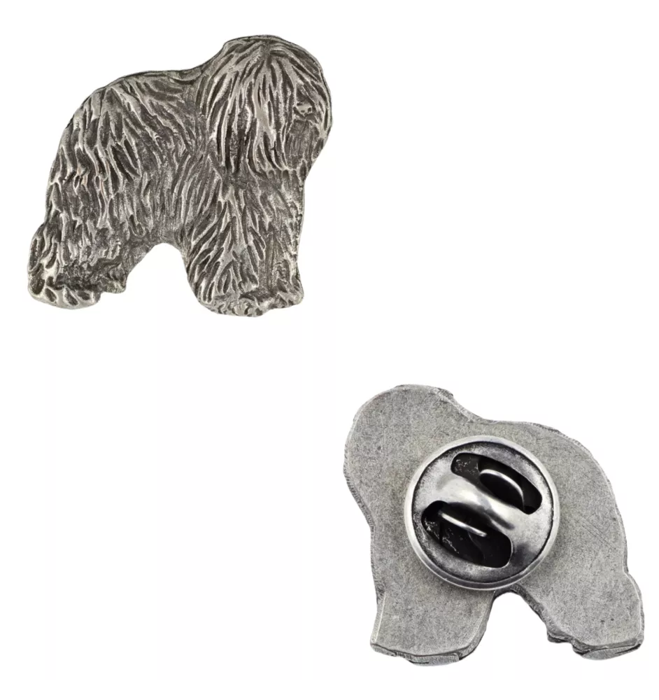 Polish Lowland Sheepdog, PON, Valee Sheepdog - Dog brooch in a gift box, elegant pin, lapel pin for Art-Dog brand jacket