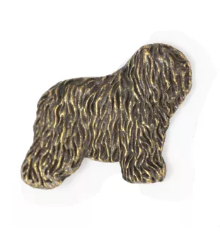 Polski owczarek nizinny pin posrebrzony w pudełku Art-Dog