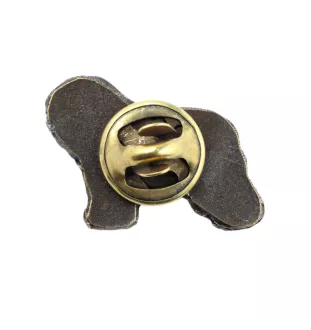 Polnischer Niederungshütehund, PON I - Hundebrosche in Geschenkbox, elegante Anstecknadel, Reversnadel für Art-Dog Markenjacke
