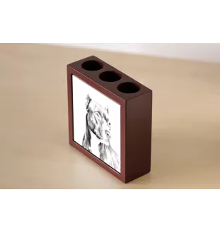 Pit Bull, American Pit Bull Terrier, Pitbull, APBT - porte-stylo avec chien, organiseur de bureau avec impression, décoration de bureau personnalisée de la marque Art-Dog