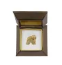 Polish Lowland Sheepdog, PON, Valee Sheepdog - Dog brooch in decorative box, elegant gold-plated pin, Art-Dog brand jacket pin