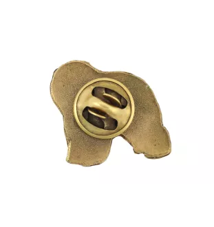 Polish Lowland Sheepdog, PON, Valee Sheepdog - Dog brooch in decorative box, elegant gold-plated pin, Art-Dog brand jacket pin
