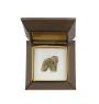 Polnischer Niederungshütehund, PON II - Hundebrosche in dekorativer Box, elegante vergoldete Anstecknadel, Jackenbrosche der Marke Art-Dog