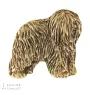 Berger polonais de plaine II - Broche de chien dans une boîte décorative, épingle élégante en plaqué or, épingle de veste de la marque Art-Dog