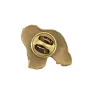 Berger polonais de plaine II - Broche de chien dans une boîte décorative, épingle élégante en plaqué or, épingle de veste de la marque Art-Dog