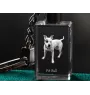 Pit Bull, American Pit Bull Terrier, Pitbull Terrier, APBT - Crystal key ring with dog photo, illuminated key ring, unique gift by Art-Dog brand