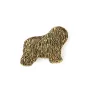 Polish Lowland Sheepdog, PON, Valee Sheepdog I - gold-plated pin brooch, elegant dog ornament, unique pin by Art-Dog brand