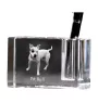 Pit Bull, American Pit Bull Terrier, Pitbull, APBT - Stifthalter, Kristallorganizer mit Hundefoto, einzigartige Schreibtischdekoration der Marke Art-Dog