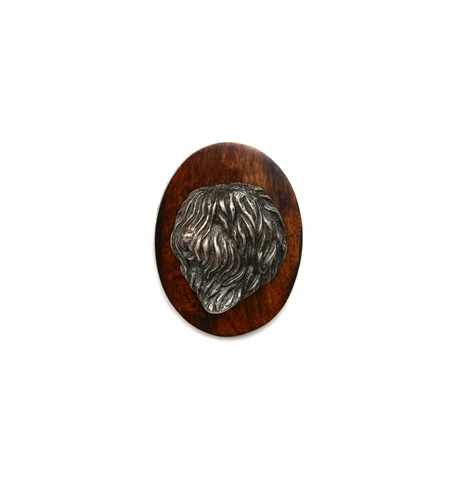 Polnischer Niederungshütehund, PON - Hundeausstellungsbrosche, Startnummernclip, Hundeanstecker von Art-Dog