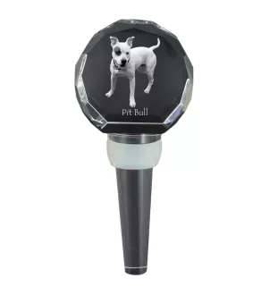 Pit Bull, American Pit Bull Terrier, Pitbull, APBT - Kristallflaschenverschluss, einzigartiger Weinverschluss mit Foto, personalisiertes Geschenk für Sommelier der Marke Art-Dog